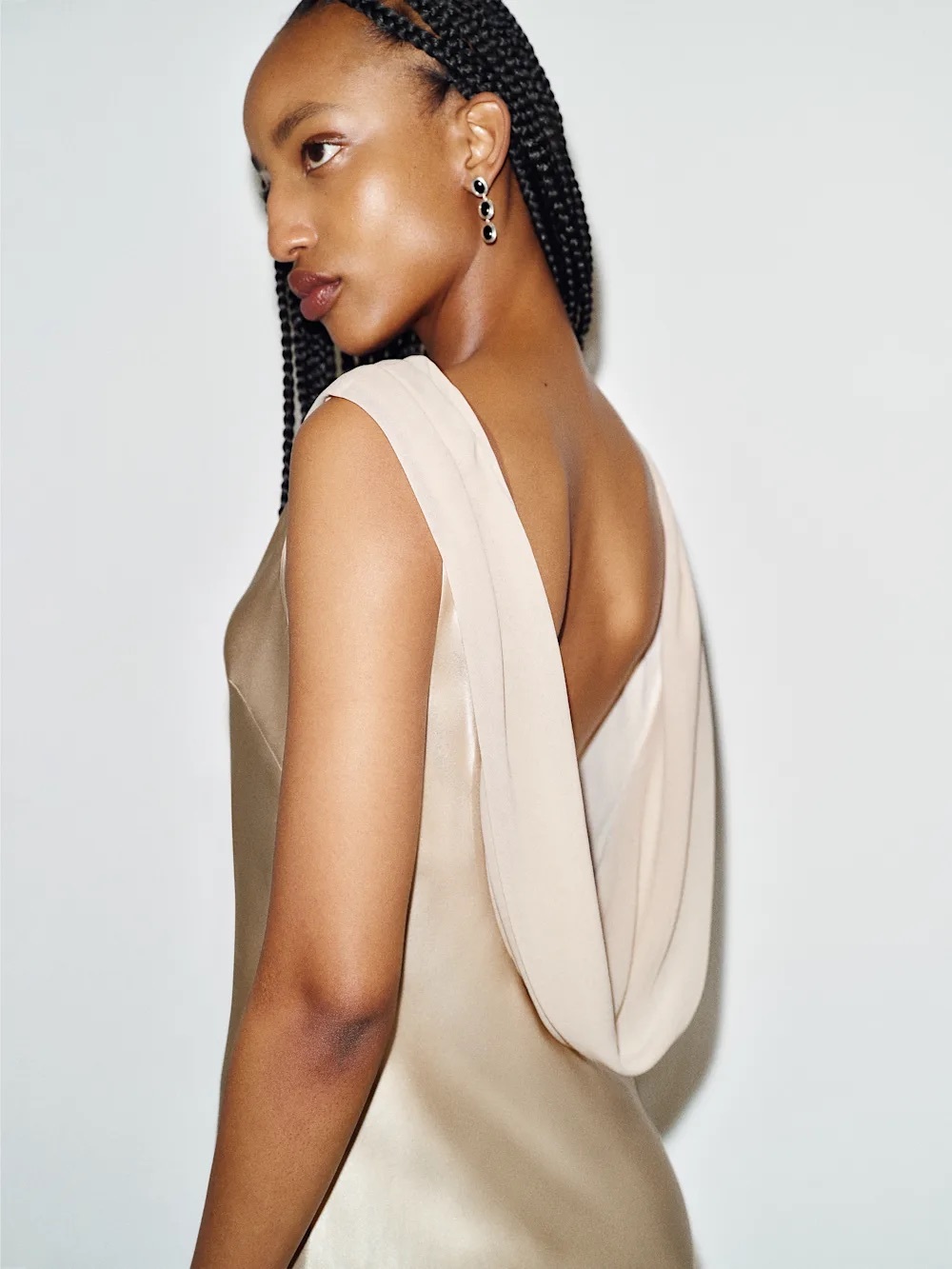 Reformation Jonelle Silk Dress In Almond, NWOT, NEVER WORN, NO FLAWS. - Picture 2 of 16